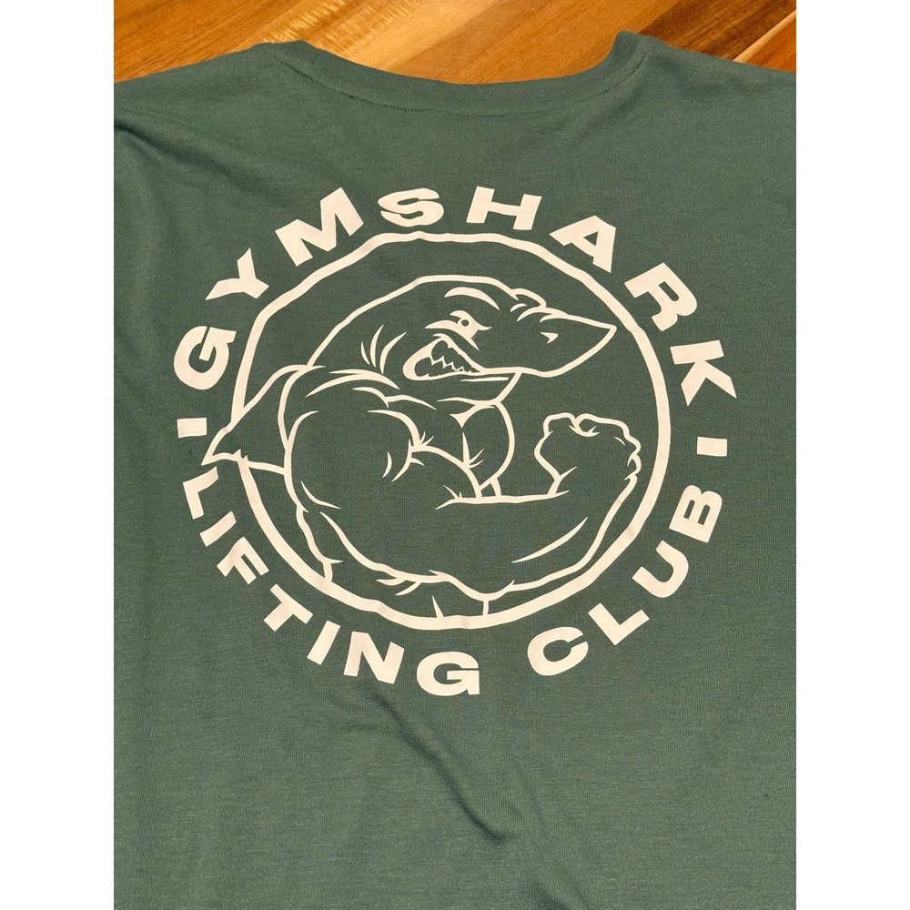 Gymshark Shirt Mens Large Green Long Sleeve Performance Stretch‎ Workout